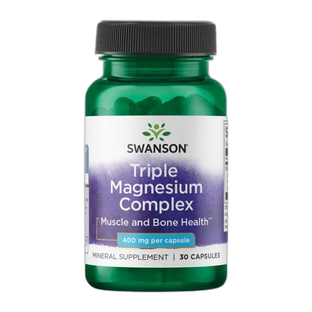 Swanson Triple Magnesium Complex, 400mg - 30 caps