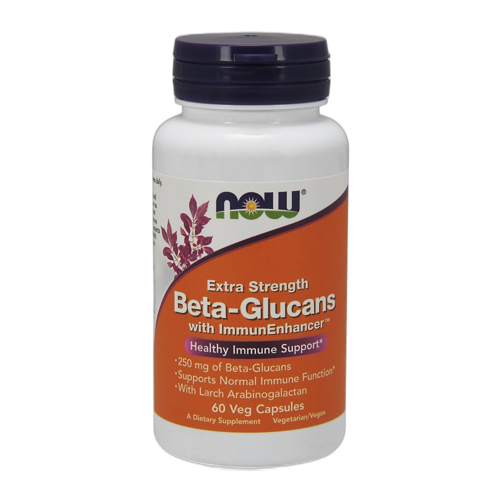 NOW Foods Beta-Glucans with ImmunEnhancer, Extra Strength - 60 vcaps