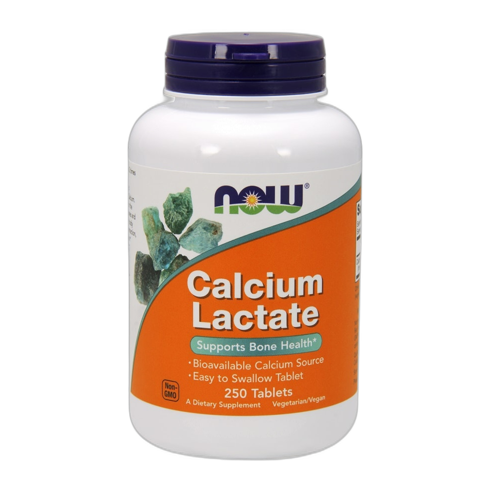 NOW Foods Calcium Lactate - 250 tablets