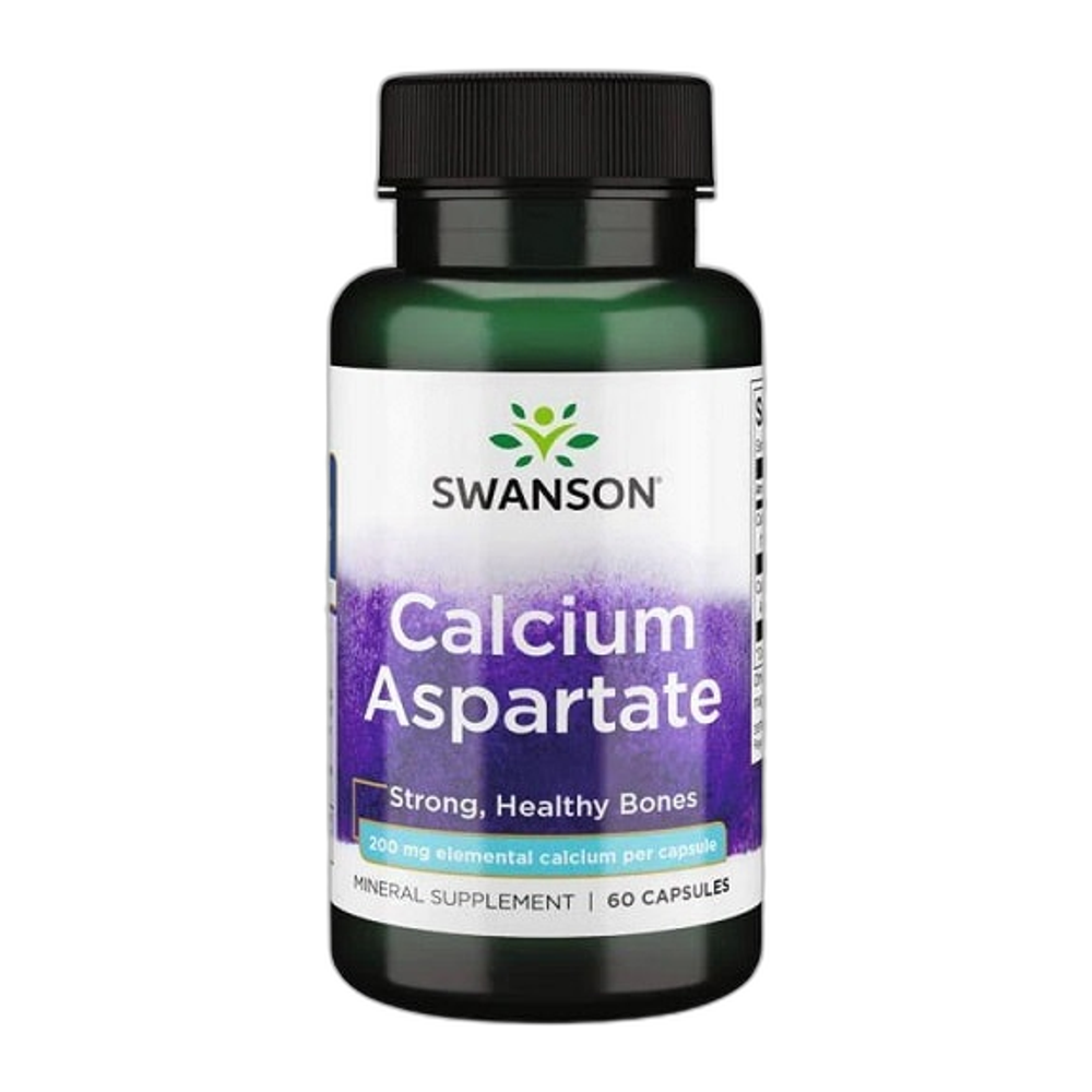Swanson Calcium Aspartate, 200mg Elemental Calcium - 60 caps