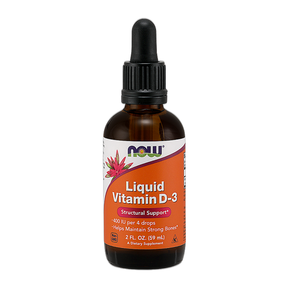 NOW Foods Vitamin D-3 Liquid, 400 IU - 59 ml.