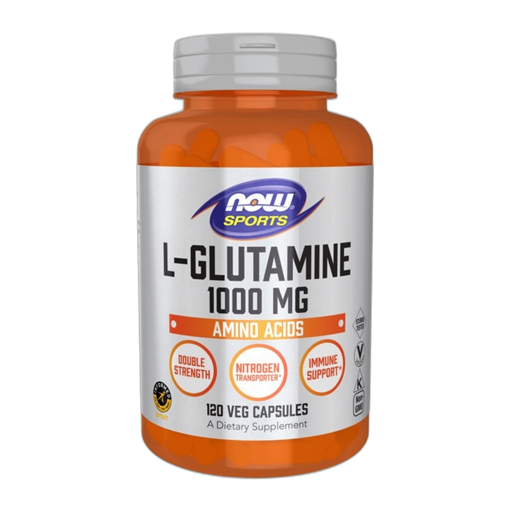 NOW Foods L-Glutamine, 1000mg - 120 vcaps