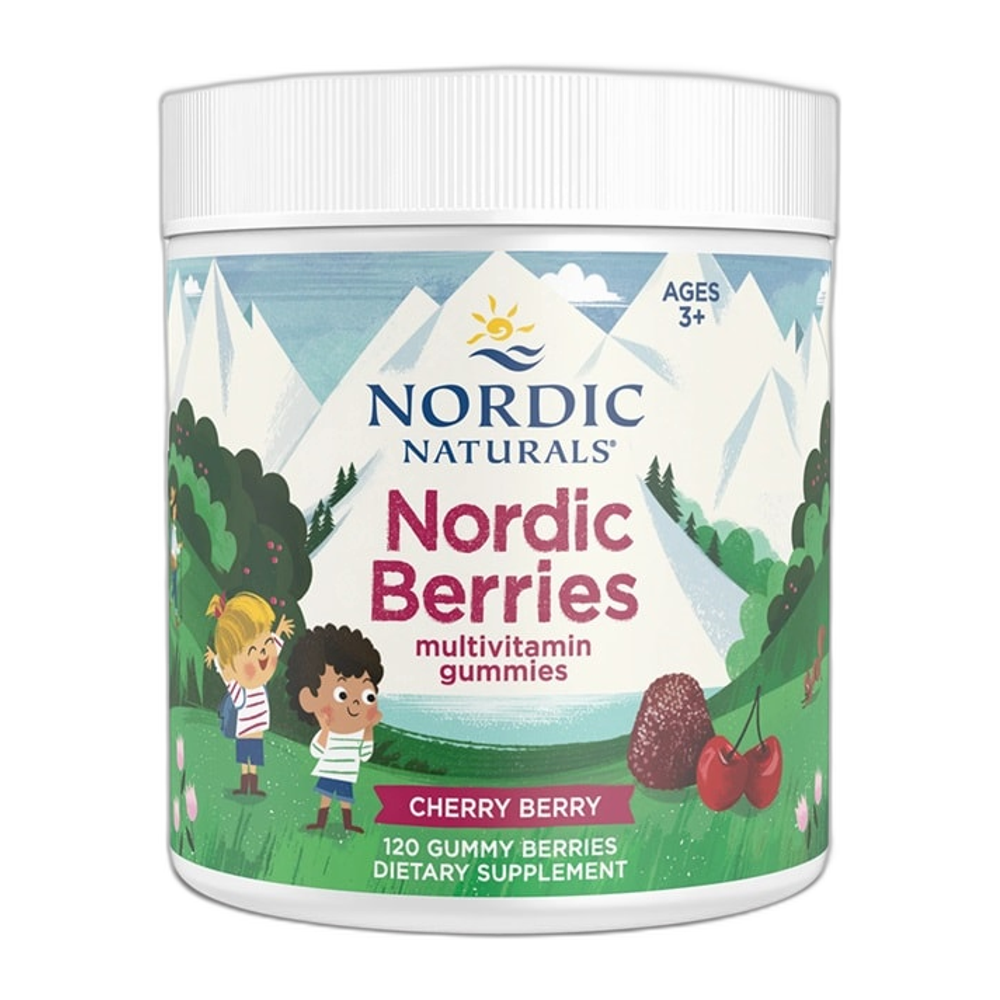 Nordic Naturals Nordic Berries Multivitamin, Cherry Berry - 120 gummy berries