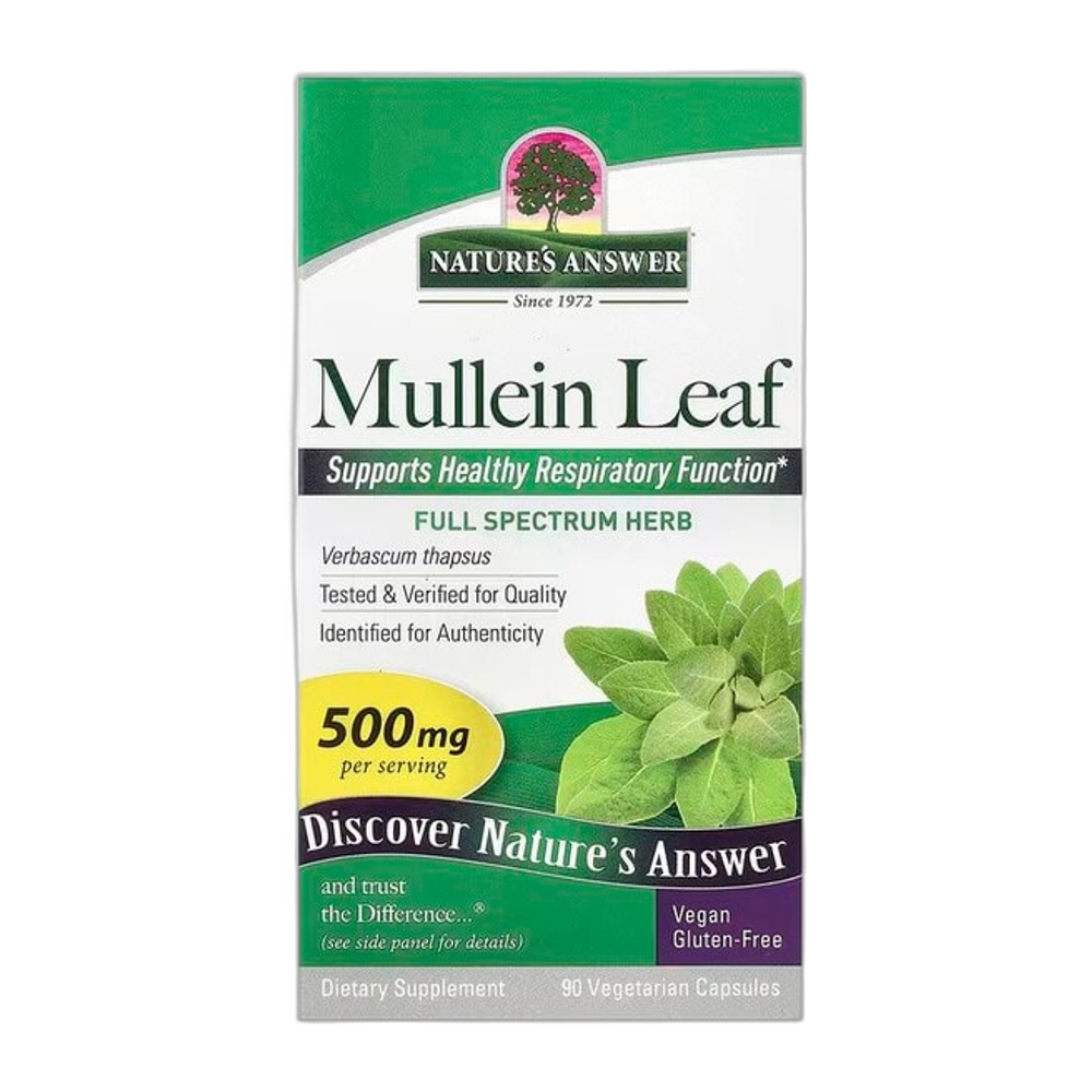Nature's Answer Mullein Leaf, 500mg - 90 vcaps