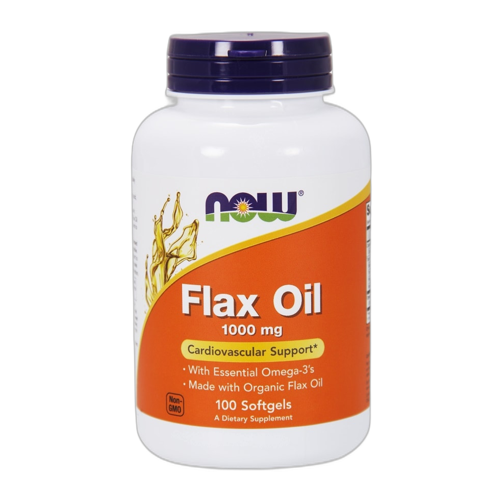 NOW Foods Flax Oil, 1000mg - 100 softgels