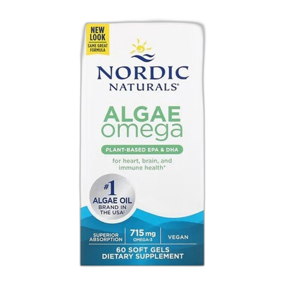Nordic Naturals Algae Omega, 715mg Omega 3 - 60 softgels