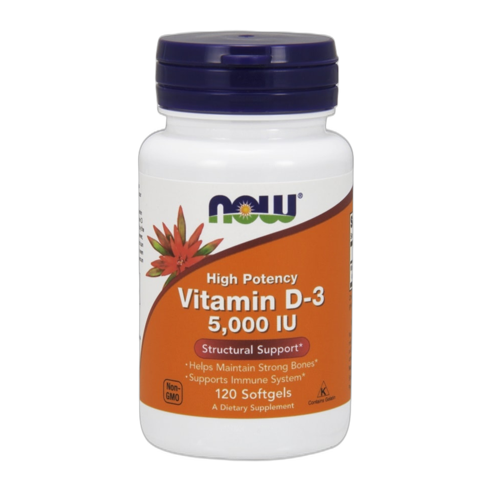 NOW Foods Vitamin D-3, 5000 IU - 120 softgels