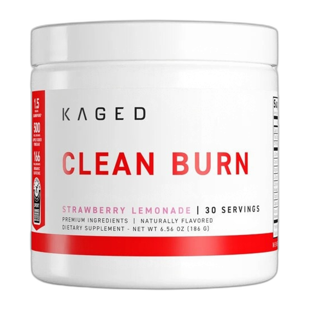 Kaged Muscle Clean Burn Powder, Strawberry Lemonade - 186g