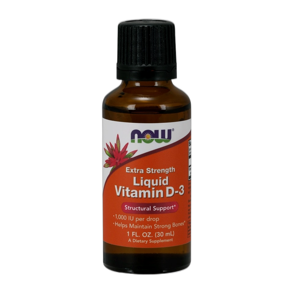 NOW Foods Vitamin D-3 Liquid, 1000 IU (Extra Strength) - 30 ml.