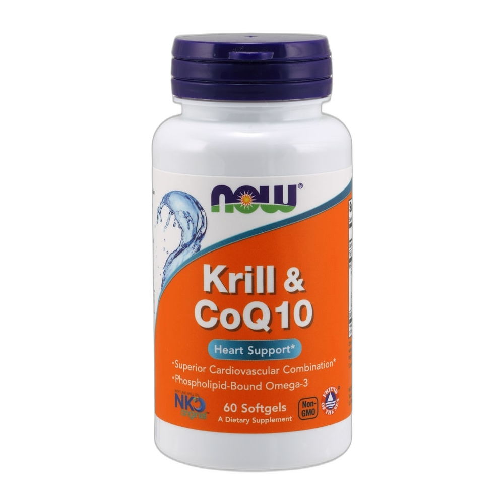 NOW Foods Krill & CoQ10 - 60 softgels