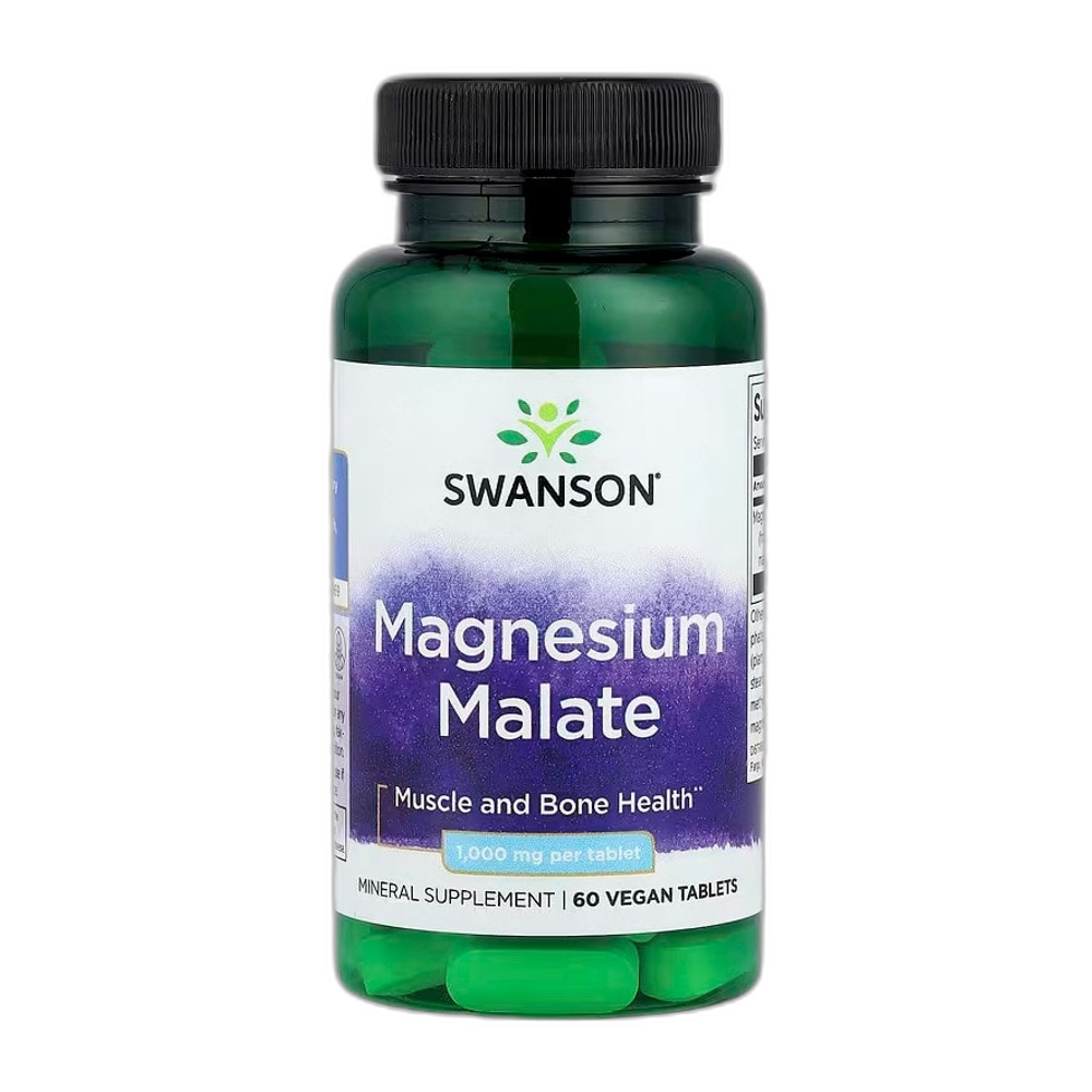 Swanson Magnesium Malate, 1000mg - 60 vegan tablets