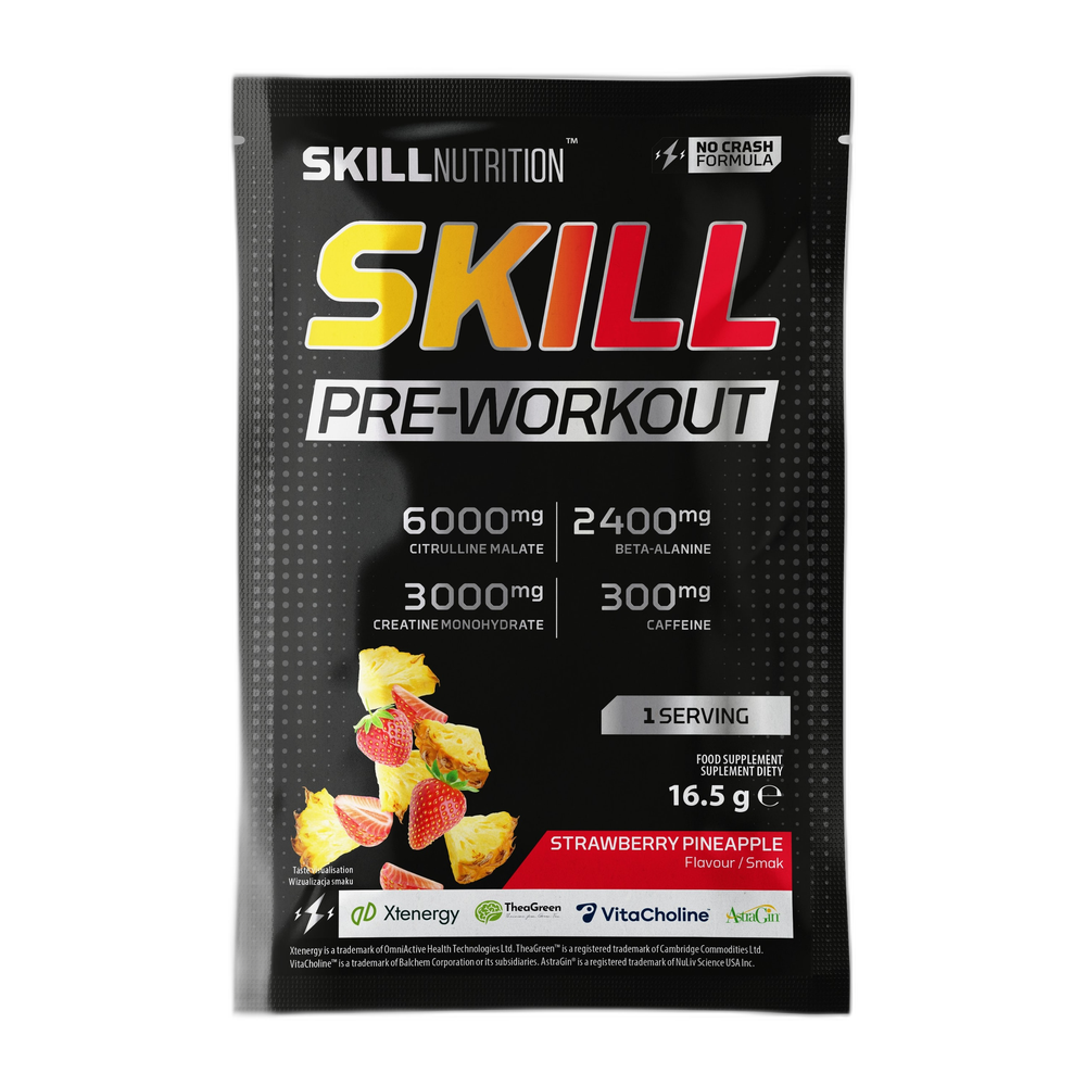 Skill Nutrition Skill Pre-Workout, Strawberry Pineapple - 16.5g (1 serving)