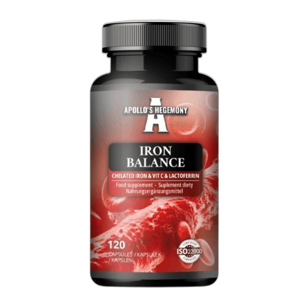 Apollo's Hegemony Iron Balance Chelated Iron & Vit C & Lactoferrin - 120 caps