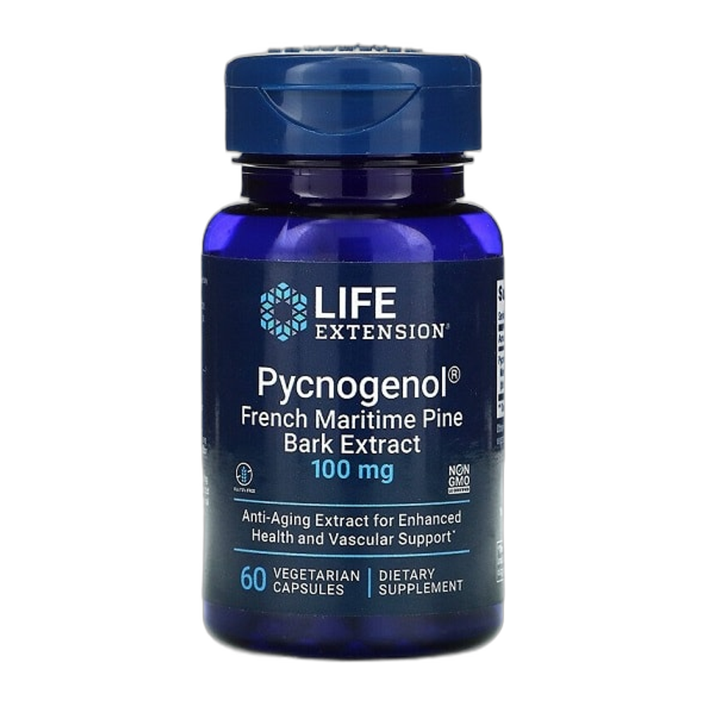 Life Extension Pycnogenol French Maritime Pine Bark Extract, 100mg - 60 vcaps