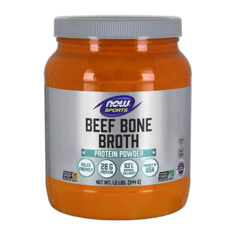 NOW Foods Bone Broth, Beef Powder - 544g