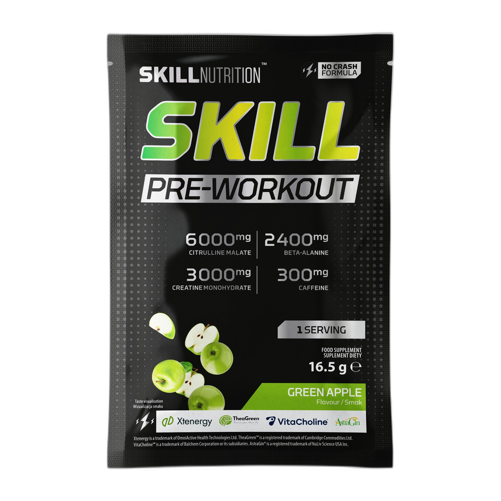 Skill Nutrition Skill Pre-Workout, Green Apple - 16.5g (1 serving)