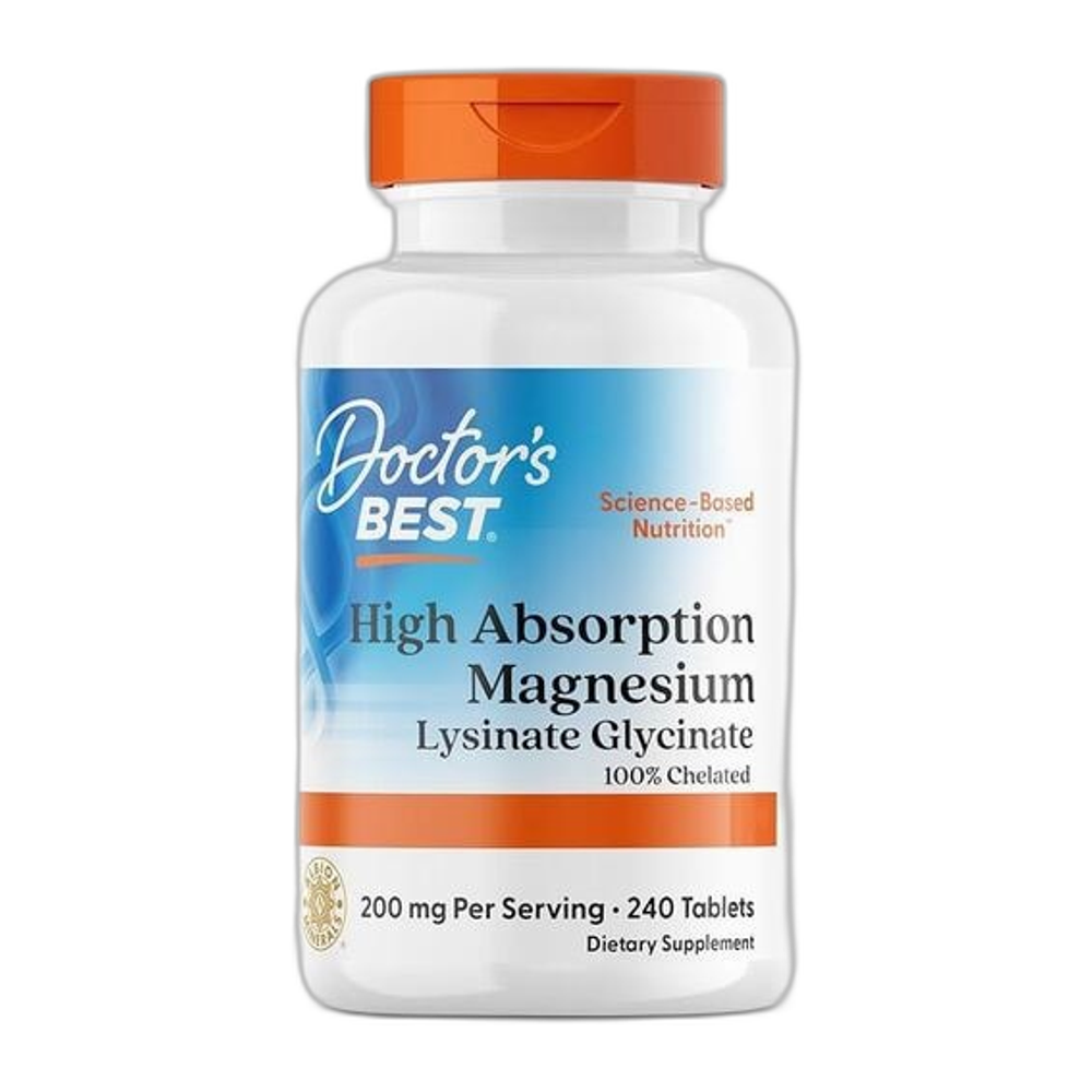 Doctor's Best High Absorption Magnesium, 200mg - 240 tablets