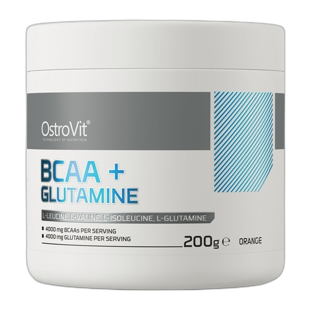 OstroVit BCAA + Glutamine, Orange - 200g