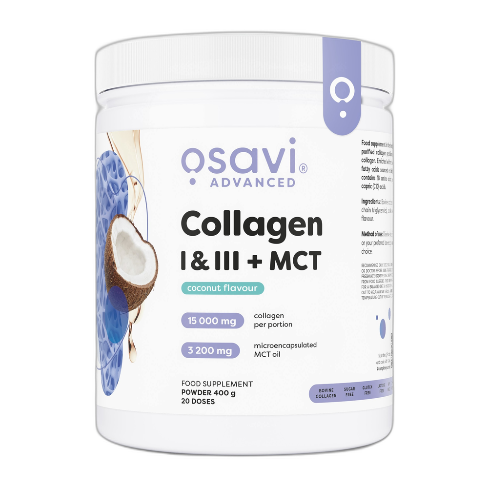Osavi Collagen I & III + MCT, Coconut - 400g