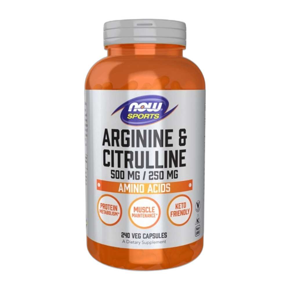 NOW Foods Arginine & Citrulline - 240 vcaps