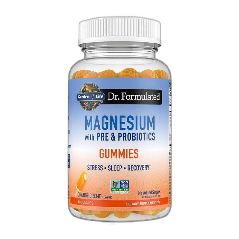 Garden of Life Dr. Formulated Magnesium with Pre & Probiotics Gummies, Orange Creme - 60 gummies