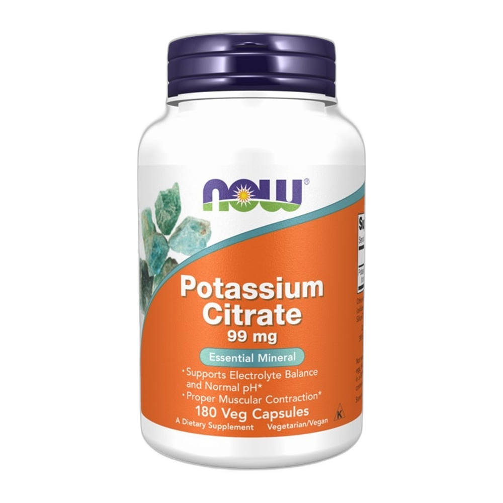 NOW Foods Potassium Citrate, 99mg - 180 vcaps