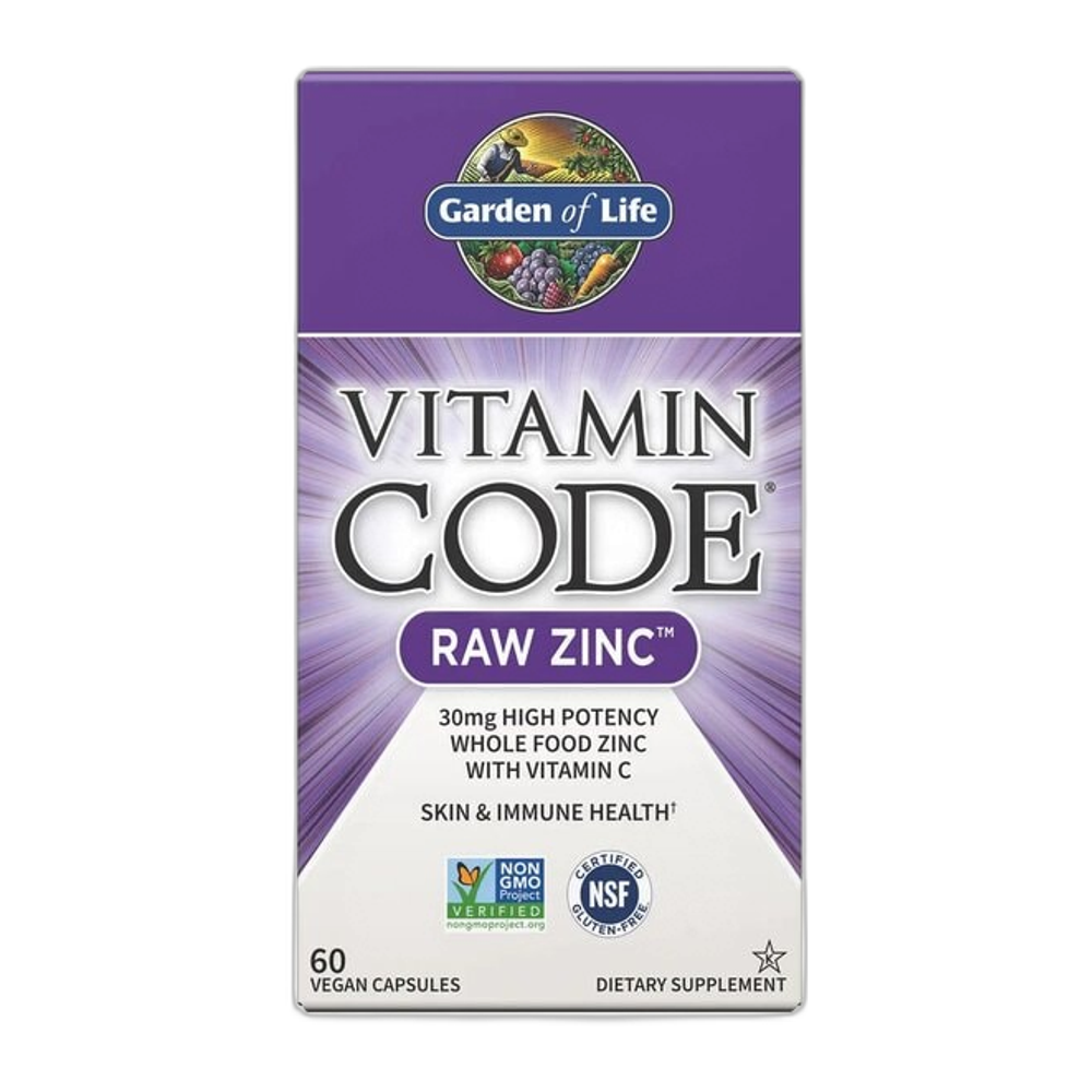 Garden of Life Vitamin Code Raw Zinc - 60 vegan caps