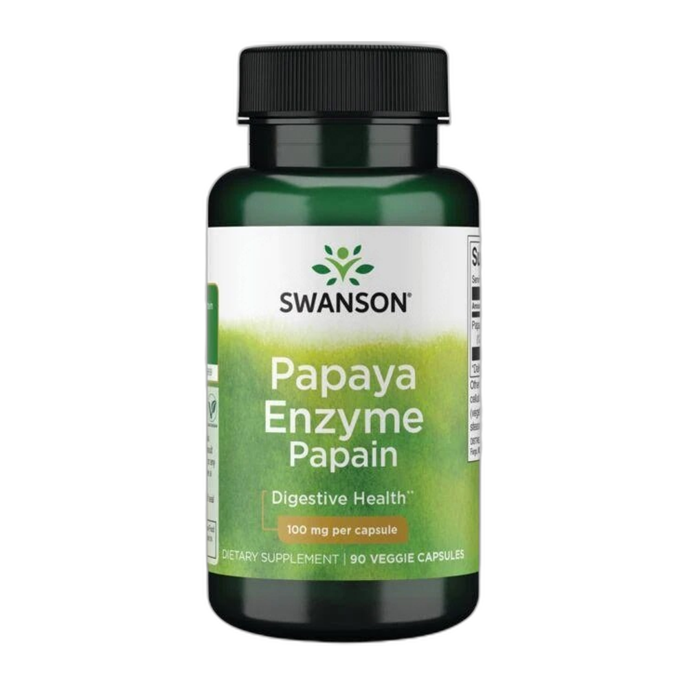 Swanson Papaya Enzyme Papain, 100mg - 90 vcaps