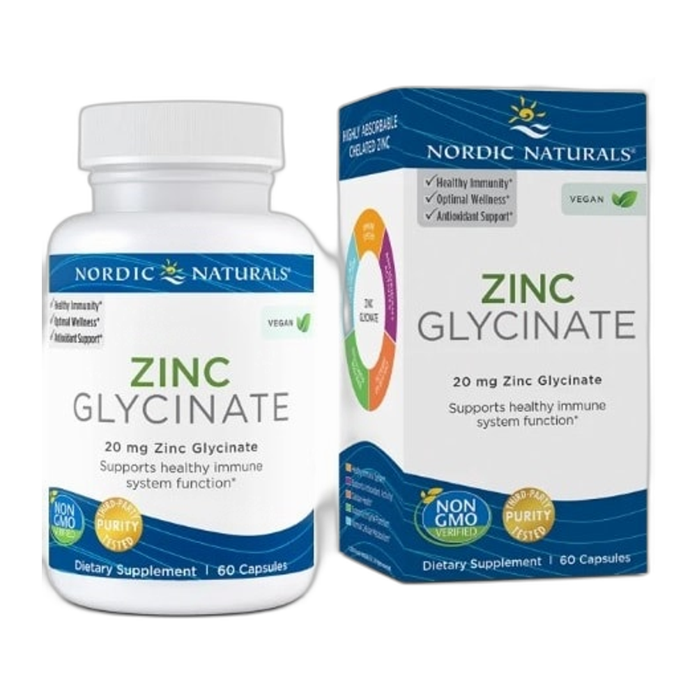 Nordic Naturals Zinc Glycinate, 20mg - 60 caps