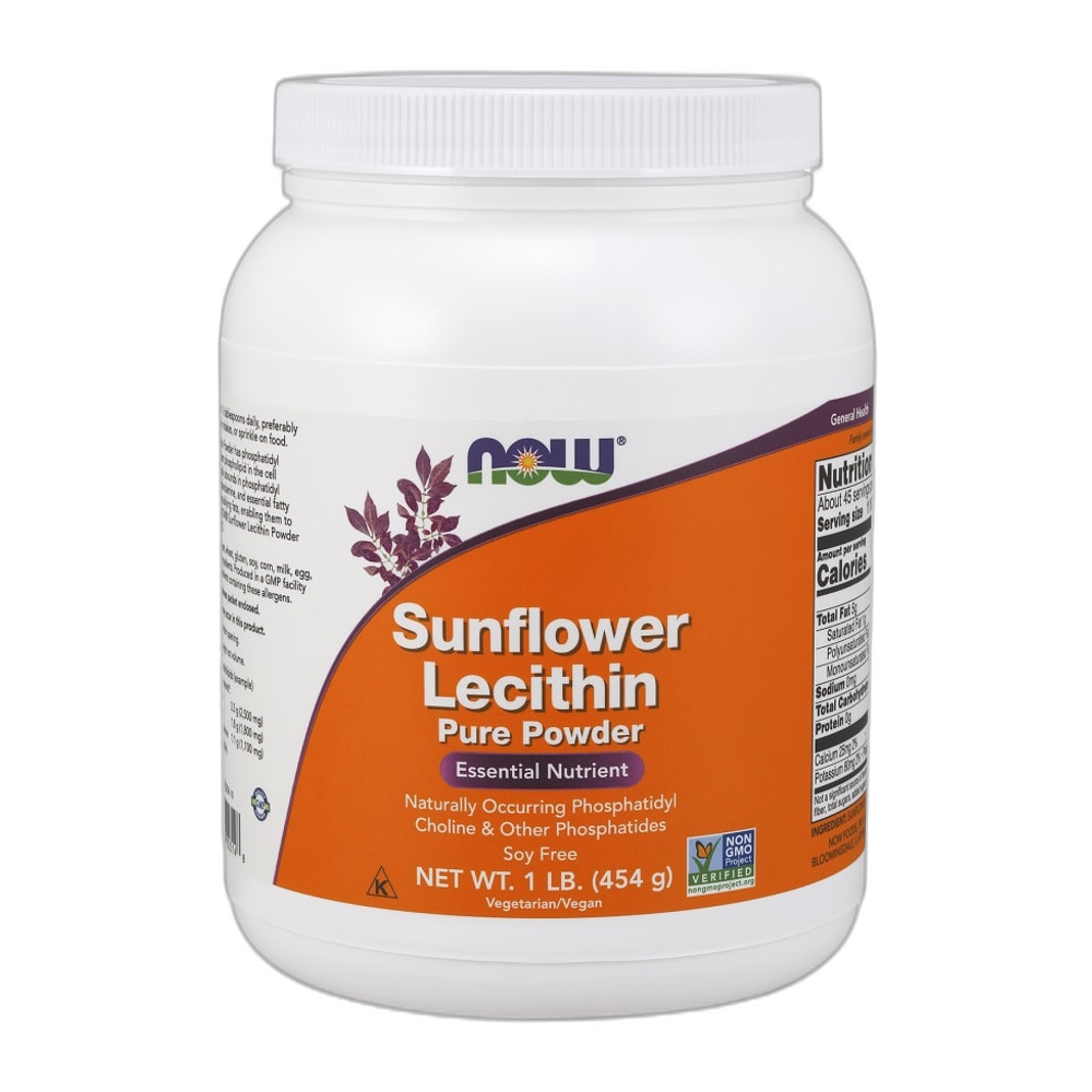NOW Foods Sunflower Lecithin, Pure Powder - 454g
