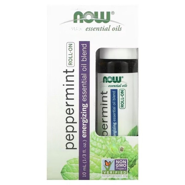 NOW Foods Essential Oil Roll-On, Peppermint - 10 ml.