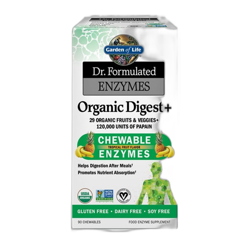 Garden of Life Dr. Formulated Digest+, Tropical Fruit - 90 chewables