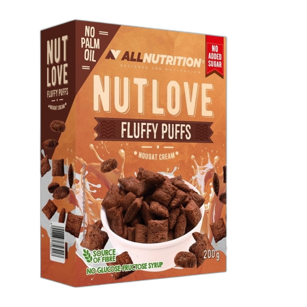 Allnutrition Nutlove Fluffy Puffs, Nougat Cream - 200g
