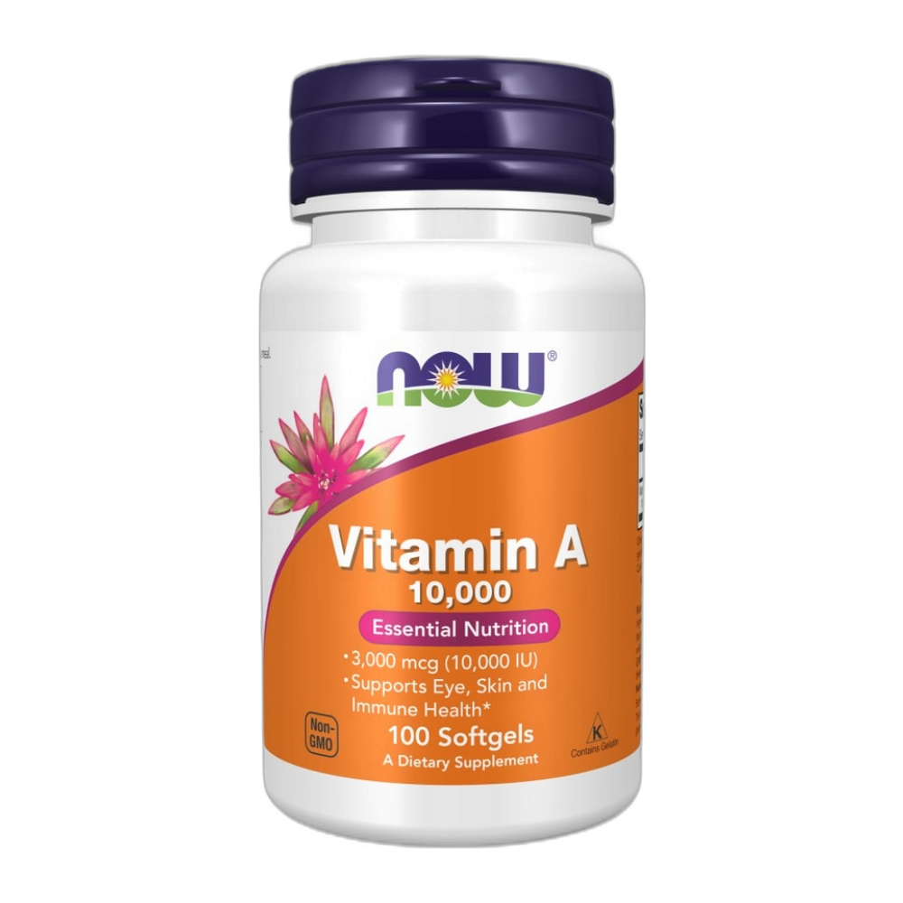 NOW Foods Vitamin A, 10 000 IU - 100 softgels