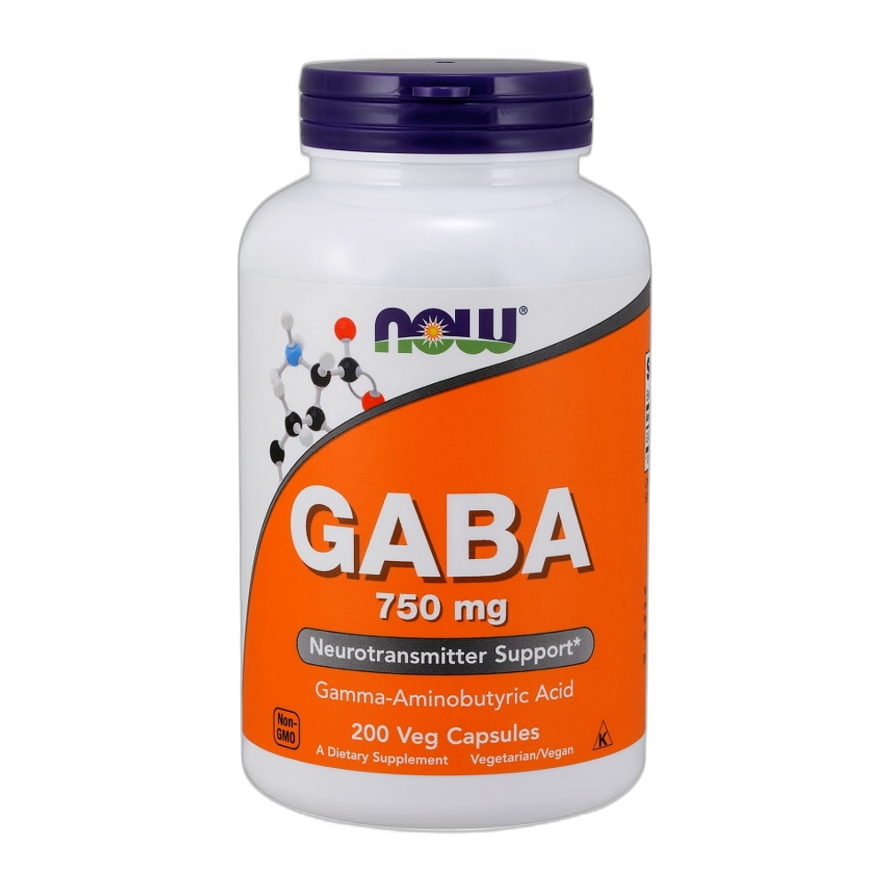NOW Foods GABA, 750mg - 200 vcaps