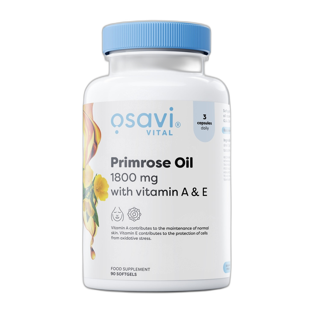 Osavi Primrose Oil with Vitamin A & E, 1800mg - 90 softgels