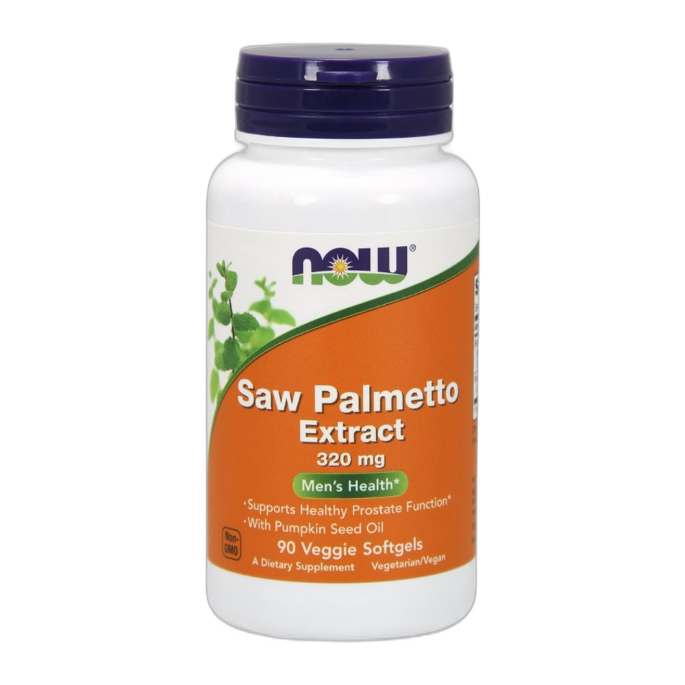 NOW Foods Saw Palmetto Extract with Pumpkin Seed Oil, 320mg - 90 veggie softgels