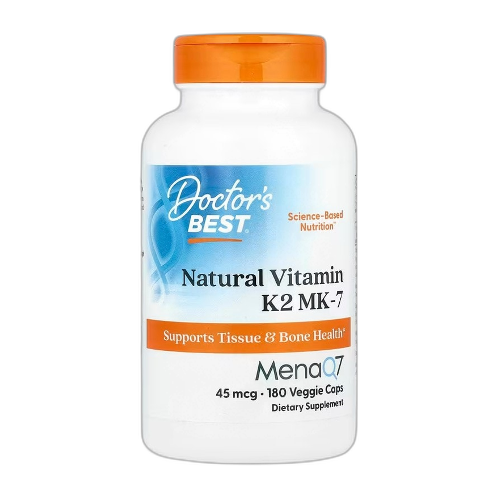 Doctor's Best Natural Vitamin K2 MK7 with MenaQ7, 45mcg - 180 vcaps