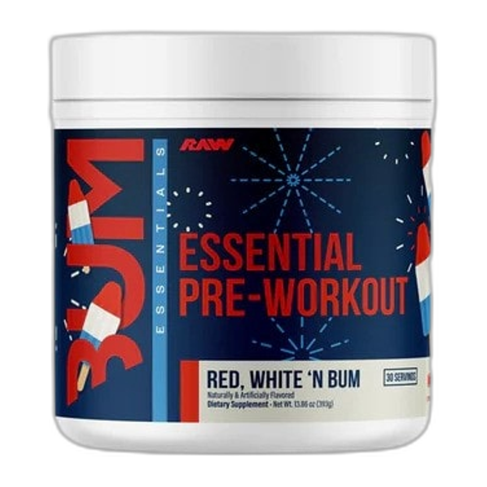 Raw Nutrition CBUM Essential Pre-Workout, Red White 'N Bum - 393g