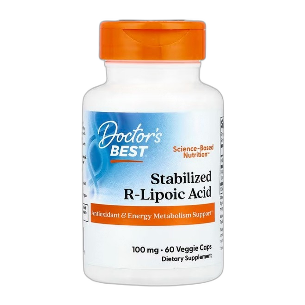 Doctor's Best Stabilized R-Lipoic Acid, 100mg - 60 vcaps