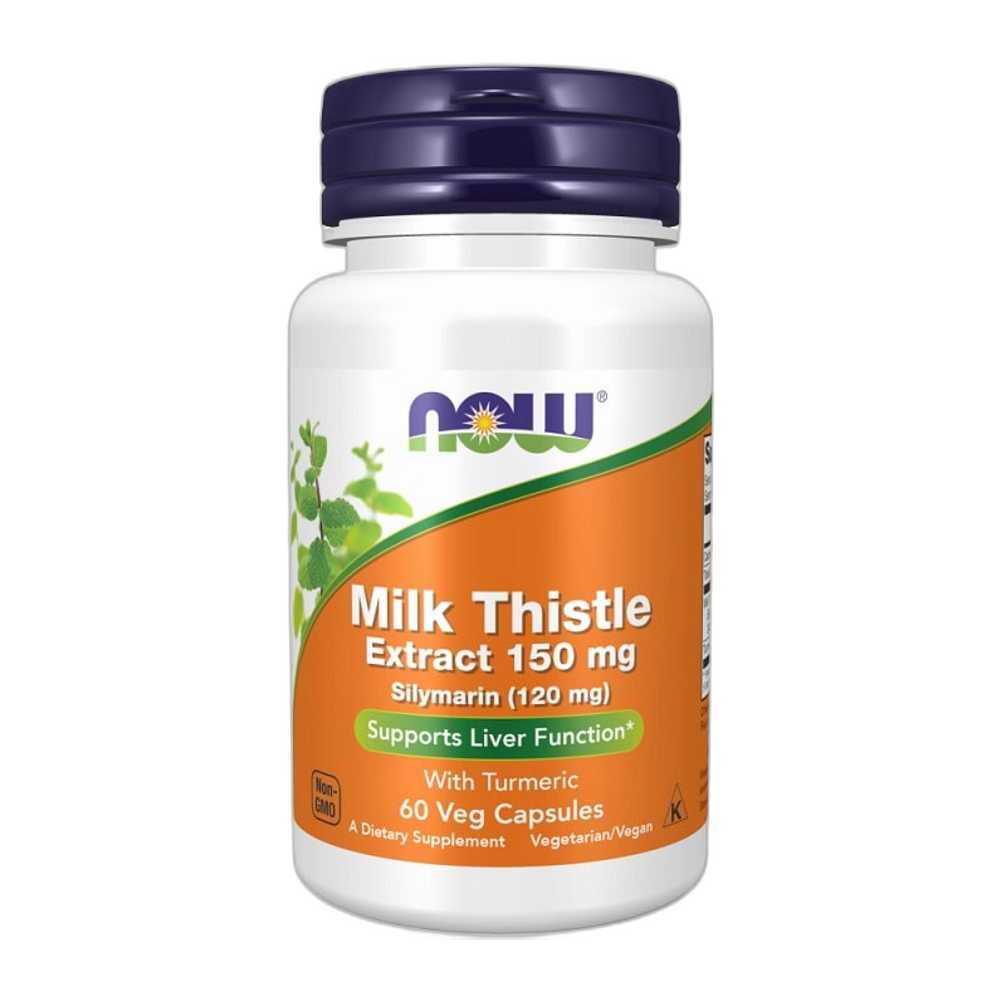 NOW Foods Milk Thistle Extract with Turmeric, 150mg - 60 vcaps