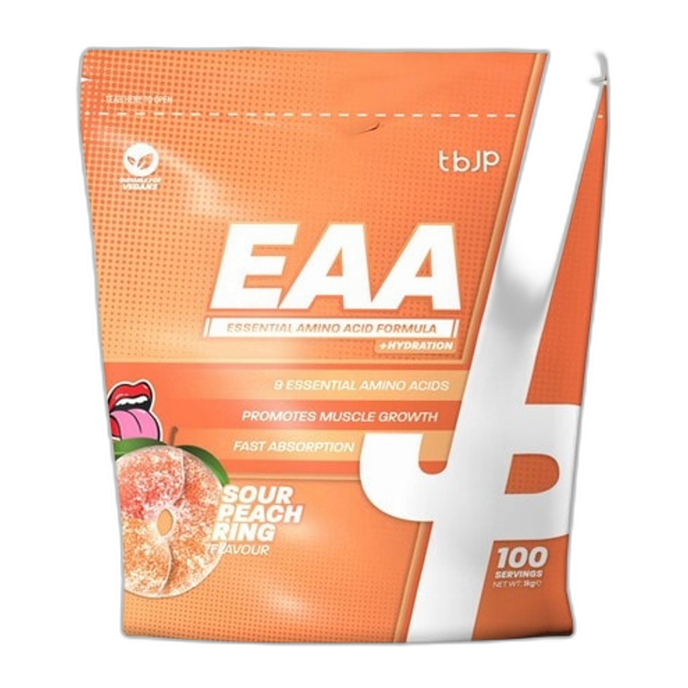 Trained by JP EAA + Hydration, Sour Peach Rings - 1000g