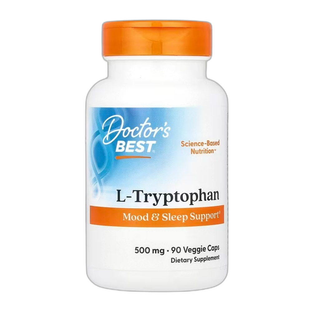 Doctor's Best L-Tryptophan, 500mg - 90 vcaps