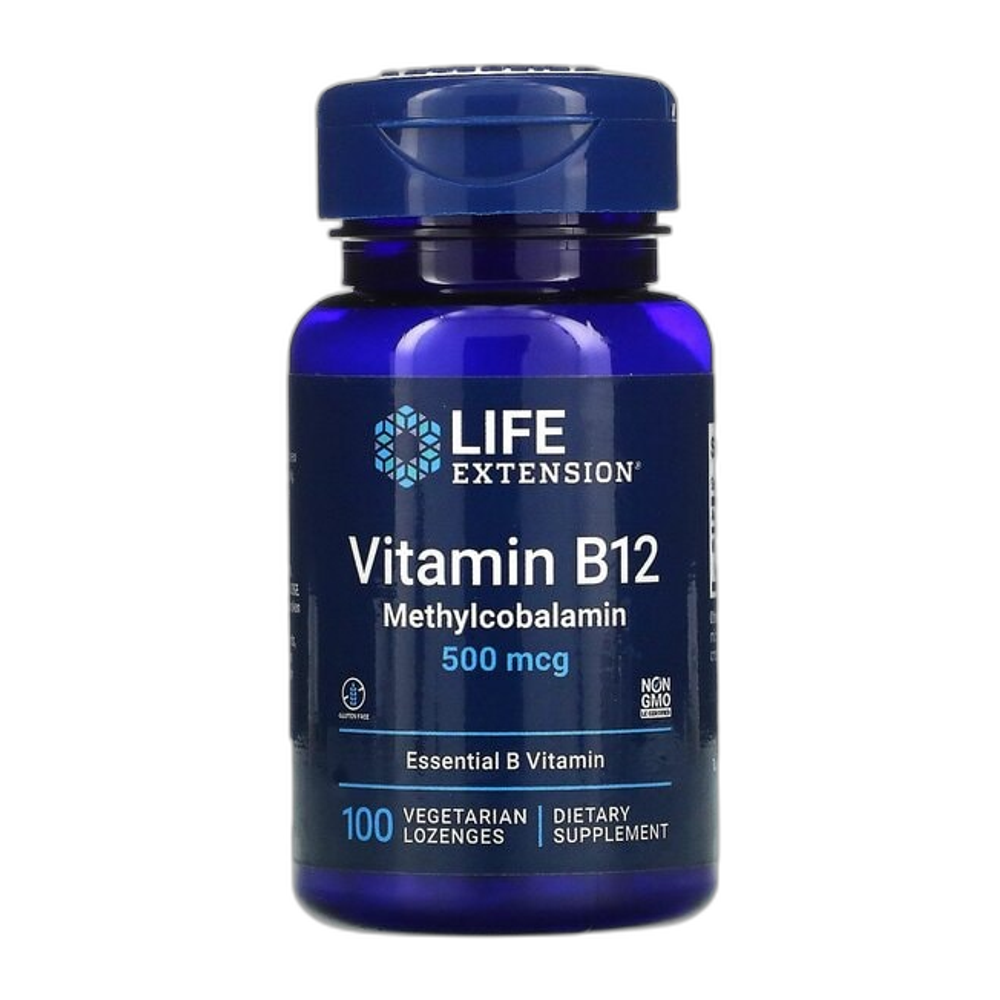 Life Extension Vitamin B12 Methylcobalamin, 500mcg - 100 vegetarian lozenges