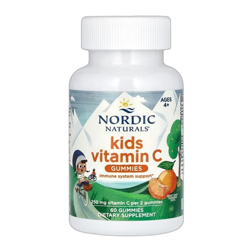 Nordic Naturals Kids Vitamin C Gummies, Tangy Tangerine - 60 gummies