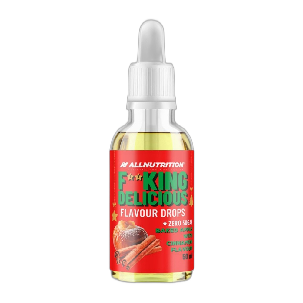 Allnutrition Fitking Delicious Flavour Drops, Baked Apple with Cinnamon - 50 ml.