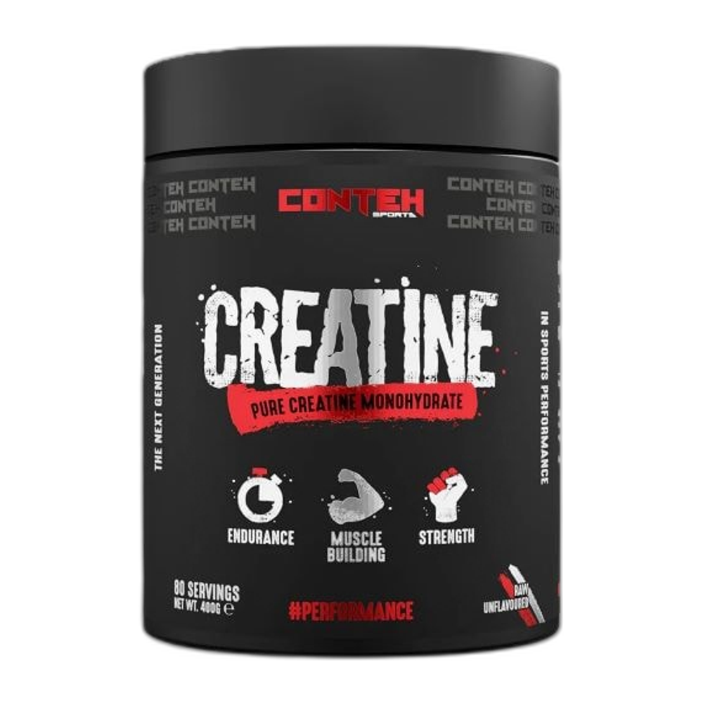 Conteh Sports Creatine Monohydrate, Raw Unflavored - 400g