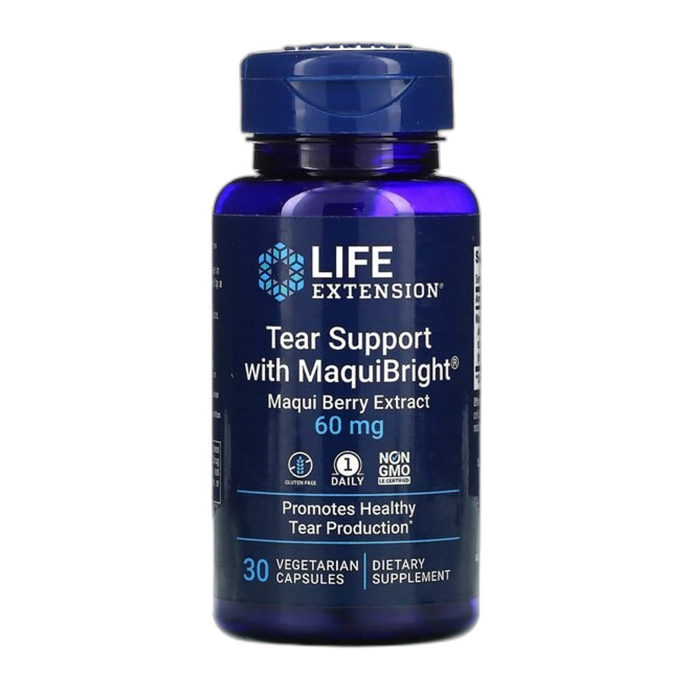 Life Extension Tear Support with MaquiBright (Maqui Berry Extract), 60mg - 30 vcaps
