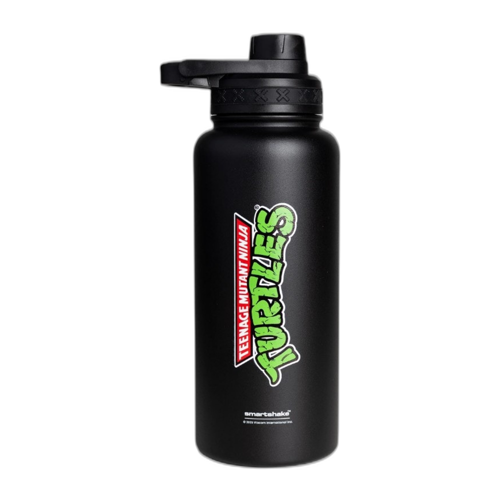 SmartShake Bohtal Insulated Sports Bottle - TMNT, Classic Logo Black - 960 ml.