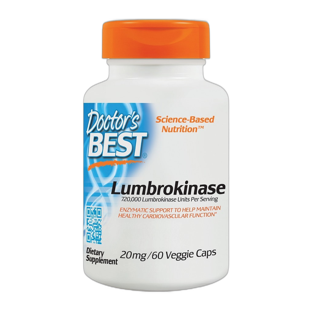 Doctor's Best Lumbrokinase, 20mg - 60 vcaps